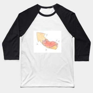 Cat lies on the pointer. Arrow up. Motivation. Achievement of the goal. Planning. Watercolor illustration humorous. Humor, fun design modern Baseball T-Shirt